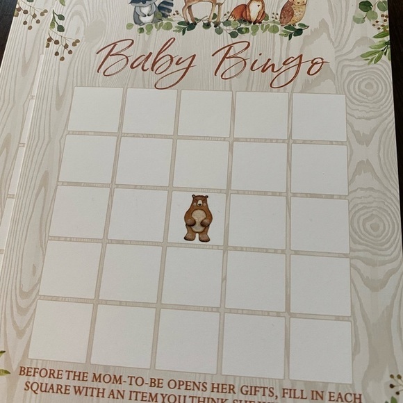 Baby shower game - baby bingo 1 set of 10 cards - Picture 1 of 1